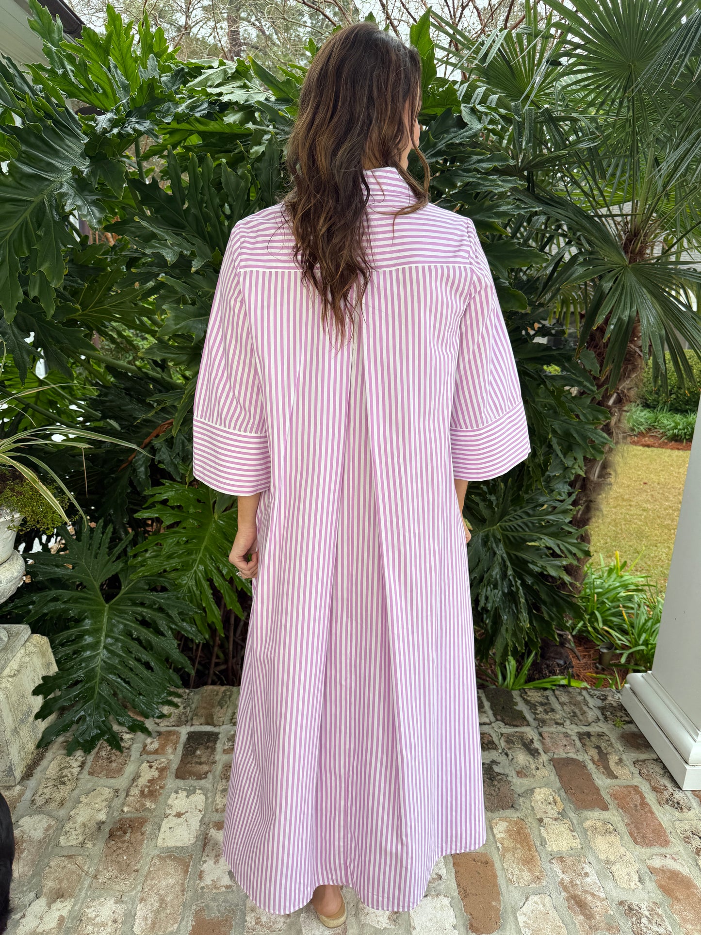 Jillie Orchid Striped Maxi Dress