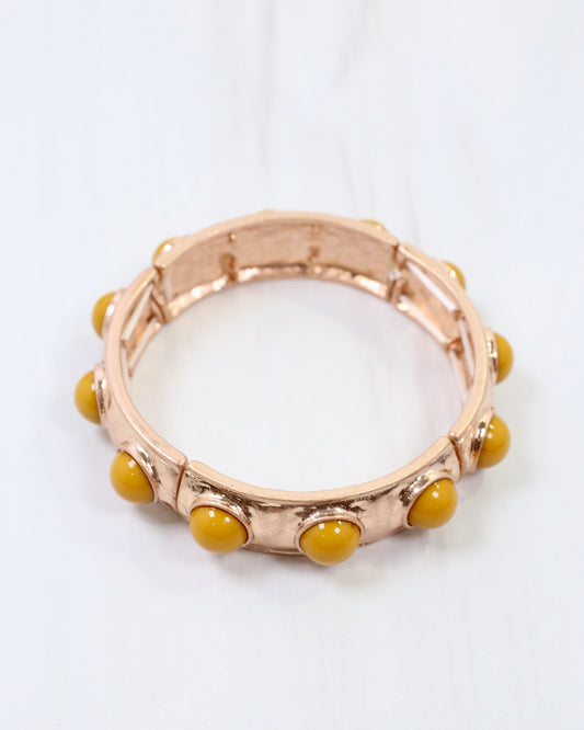 Reagan Stretch Bracelet Mustard