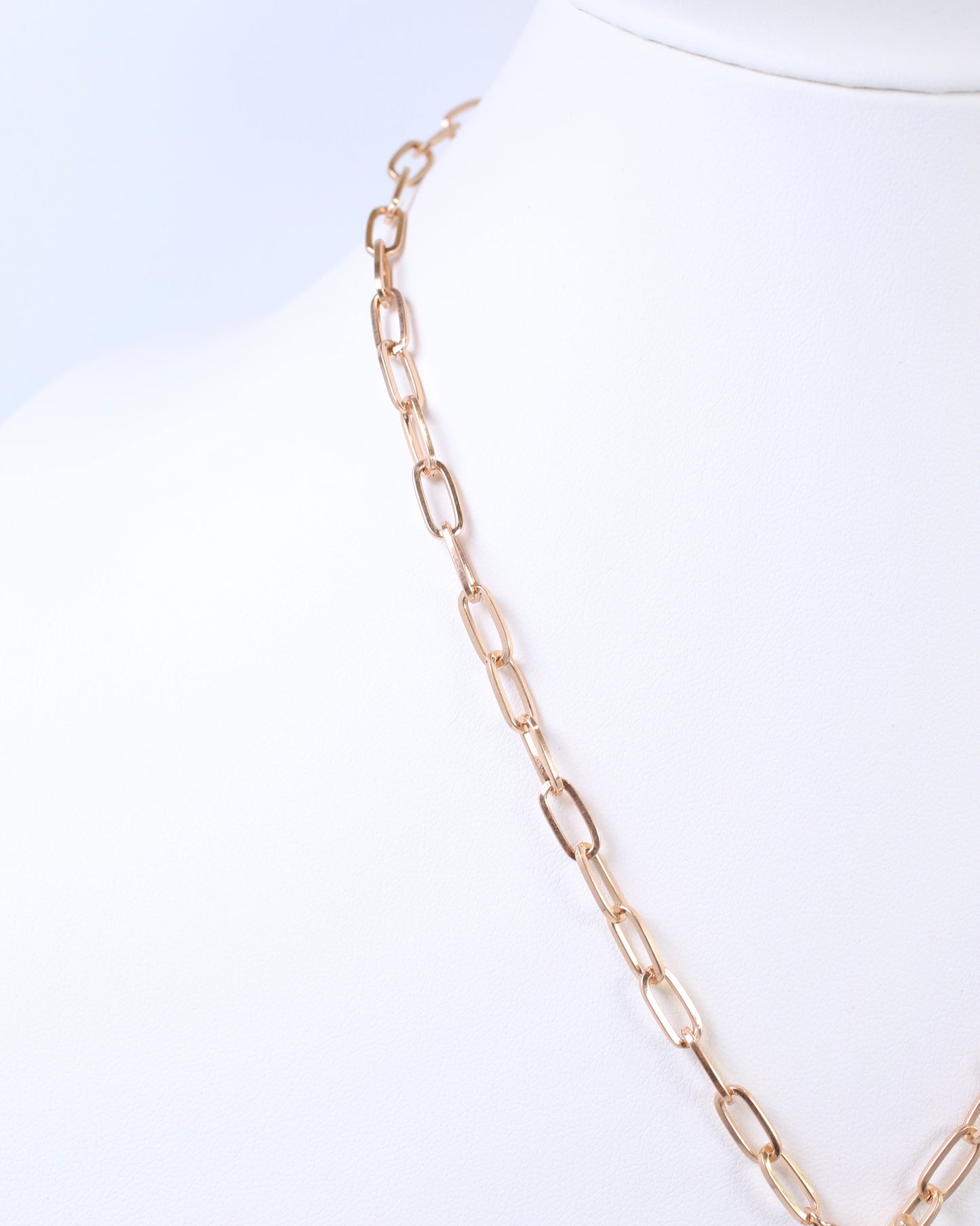 Terrace Circle Drop Toggle Necklace Red