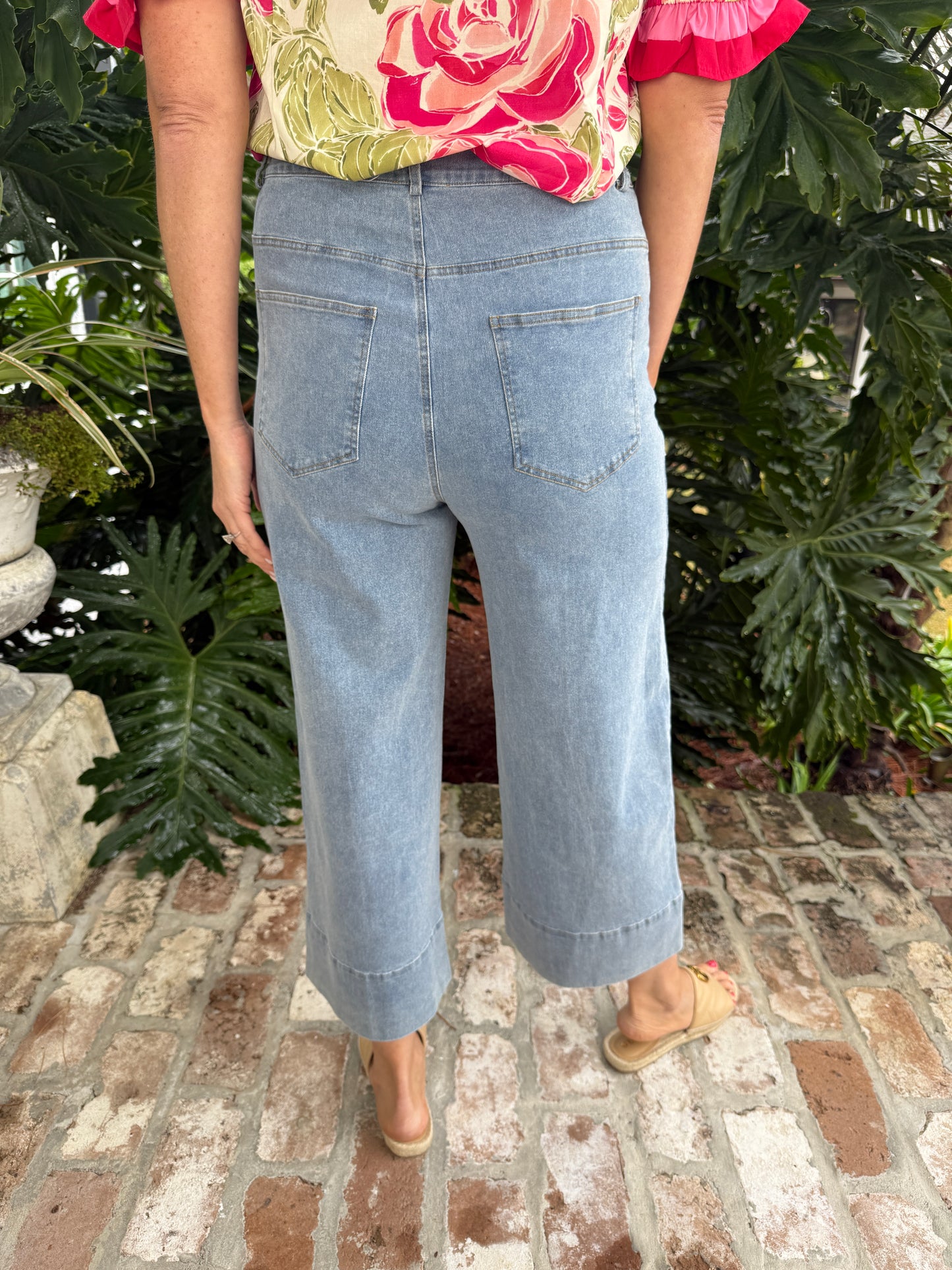 Dreaming Of You Wide Leg Light Denim Pant