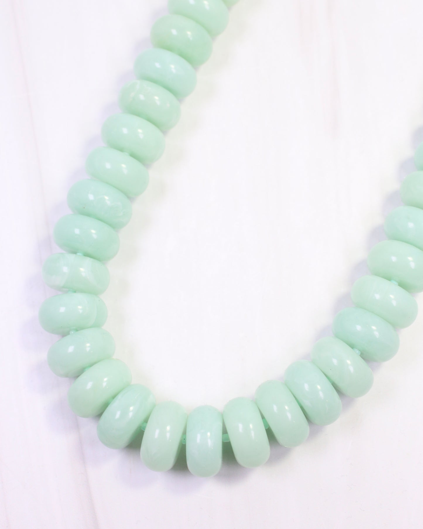Pipestone Marble Beaded Necklace Mint