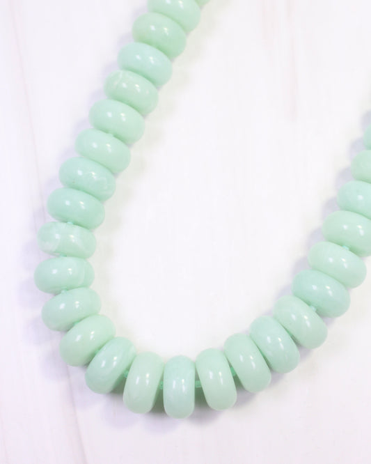 Pipestone Marble Beaded Necklace Mint