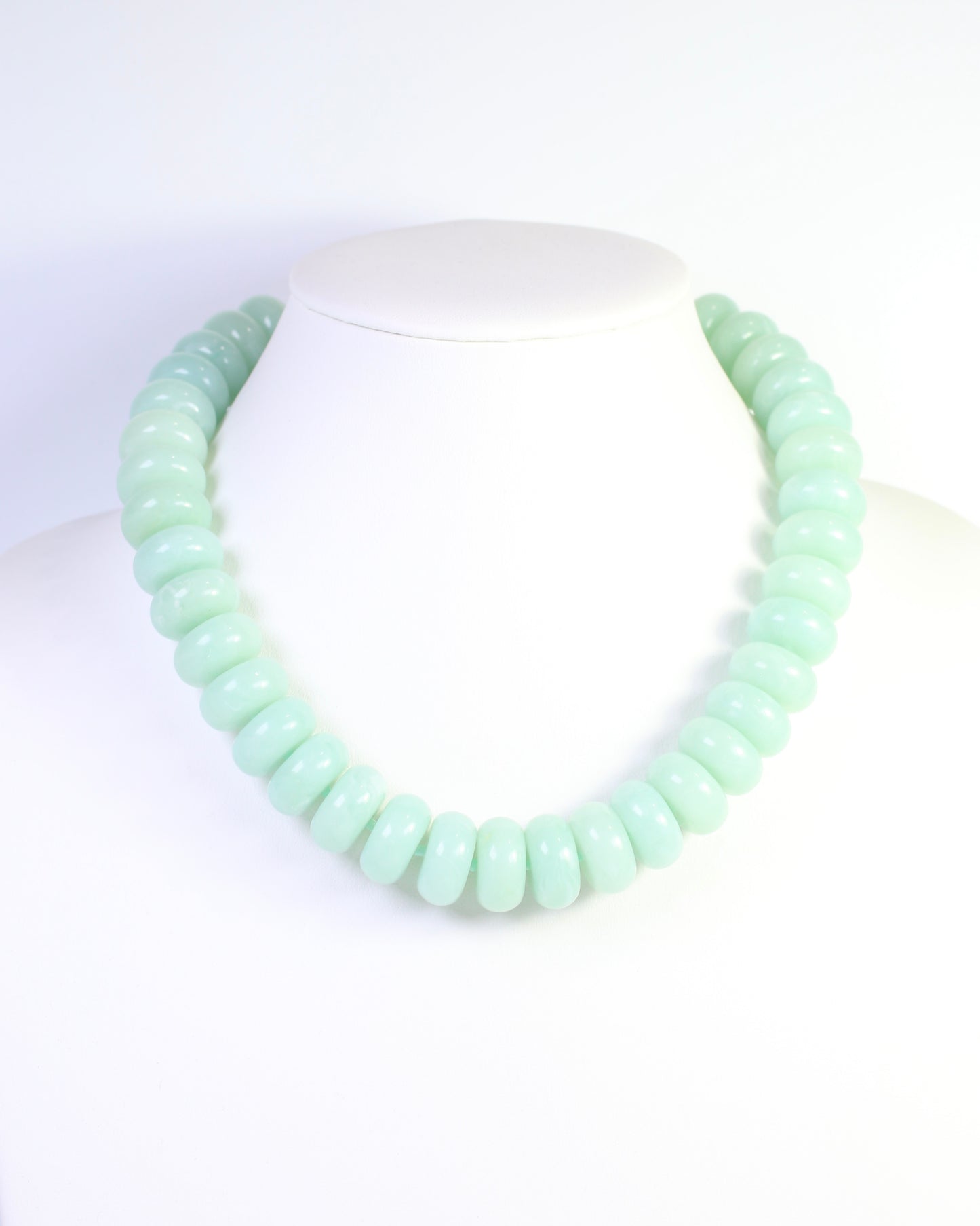 Pipestone Marble Beaded Necklace Mint