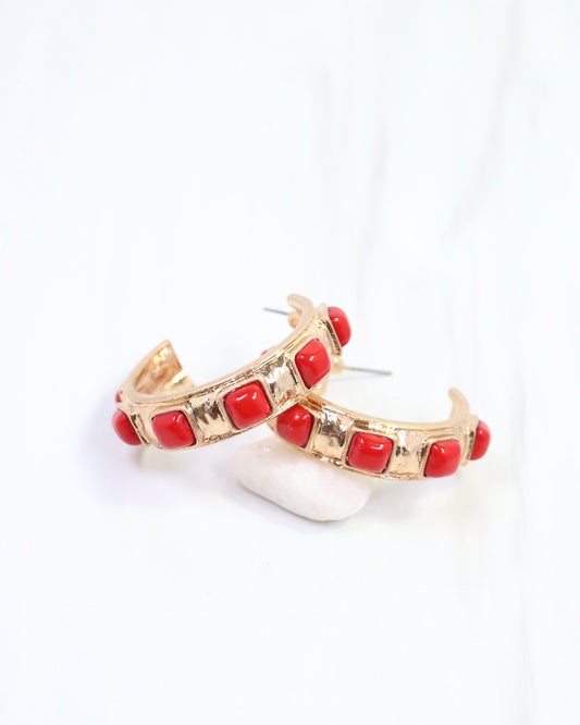Frazee Pearl Hoop Red