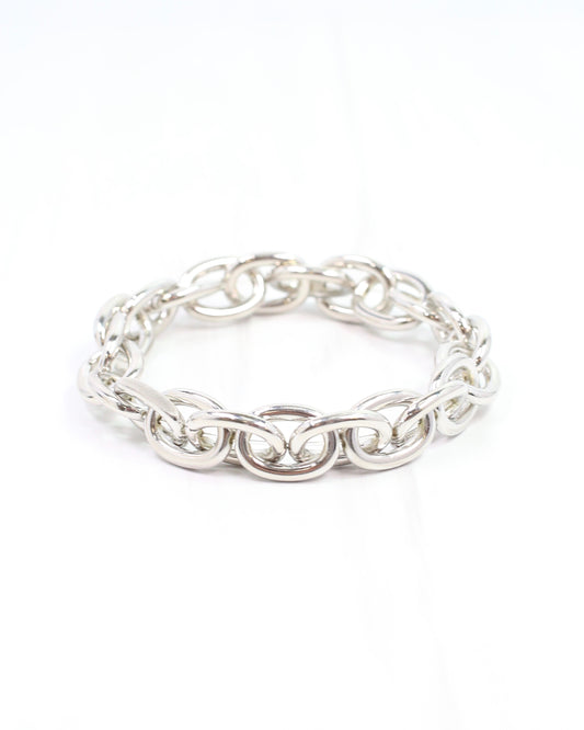 Jo Anne Stretch Bracelet Silver