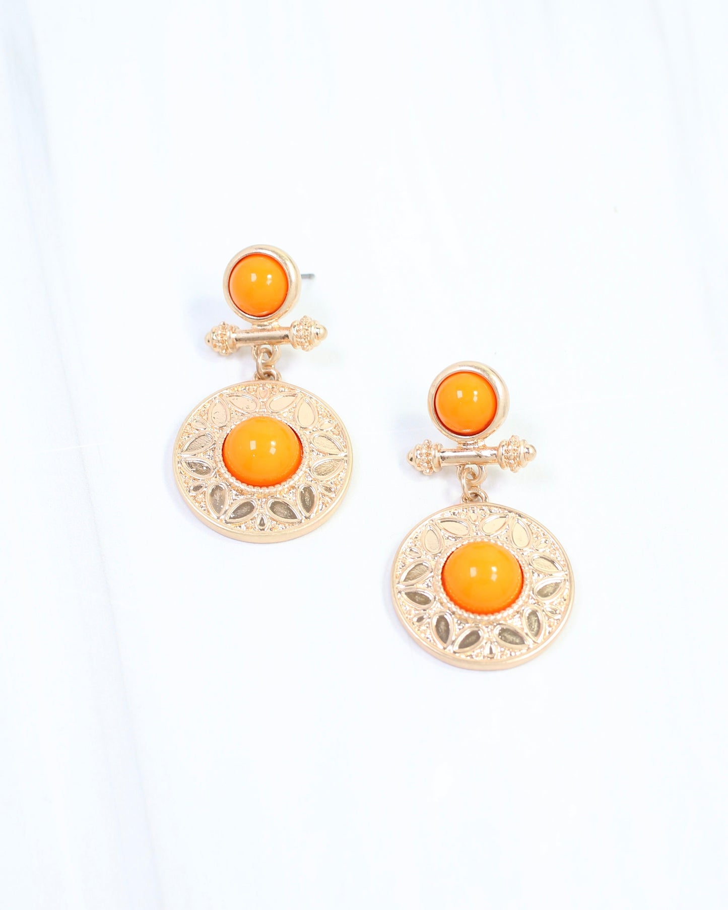 Terrace Circle Drop Earring Orange