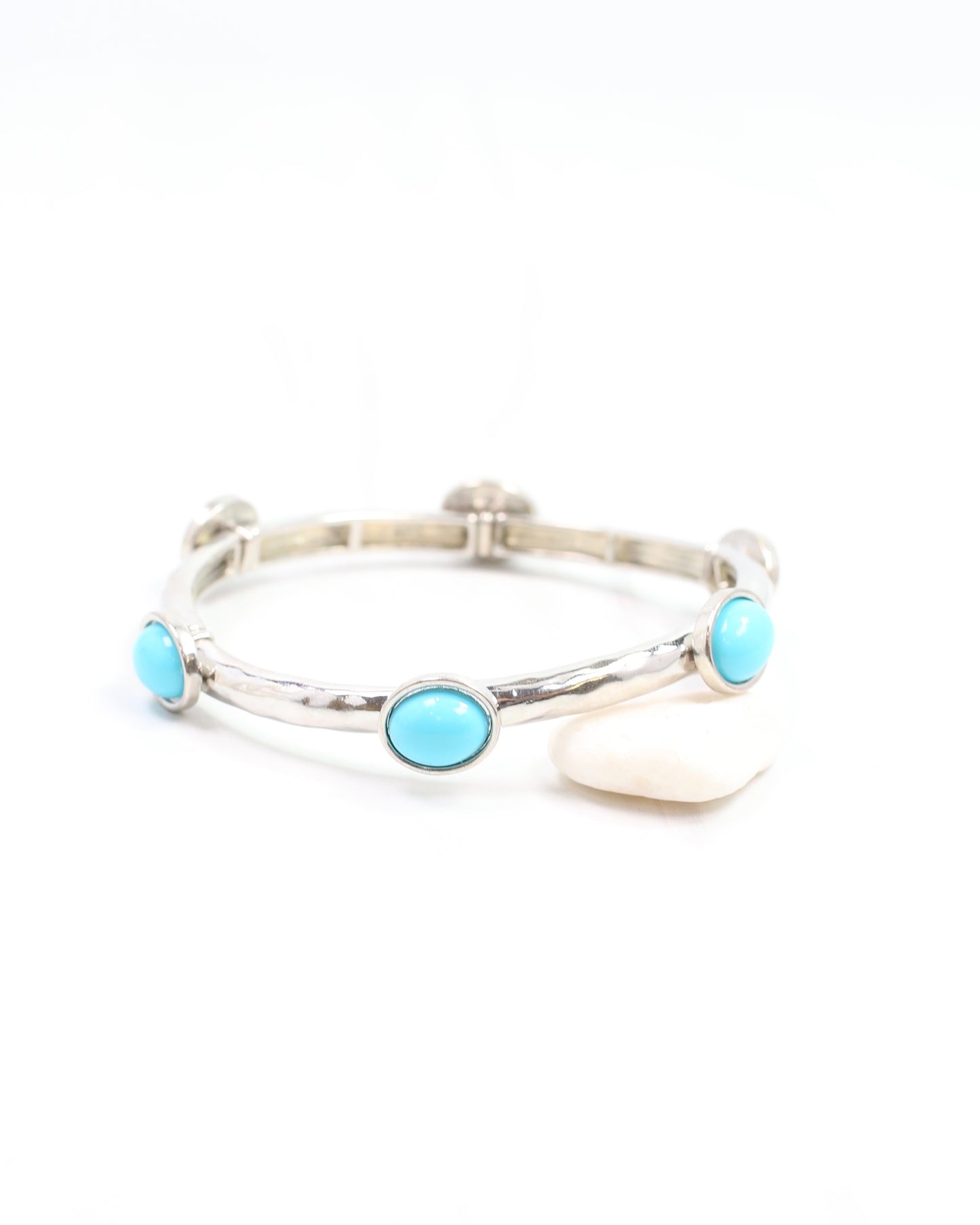 Piers Stretch Bracelet with Turquoise Silver