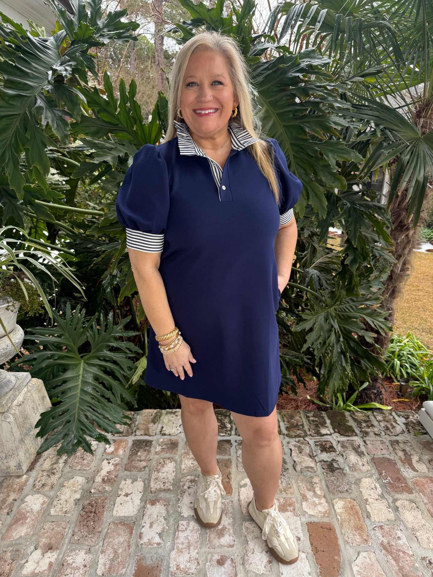 Stella Navy Polo Pullover Dress