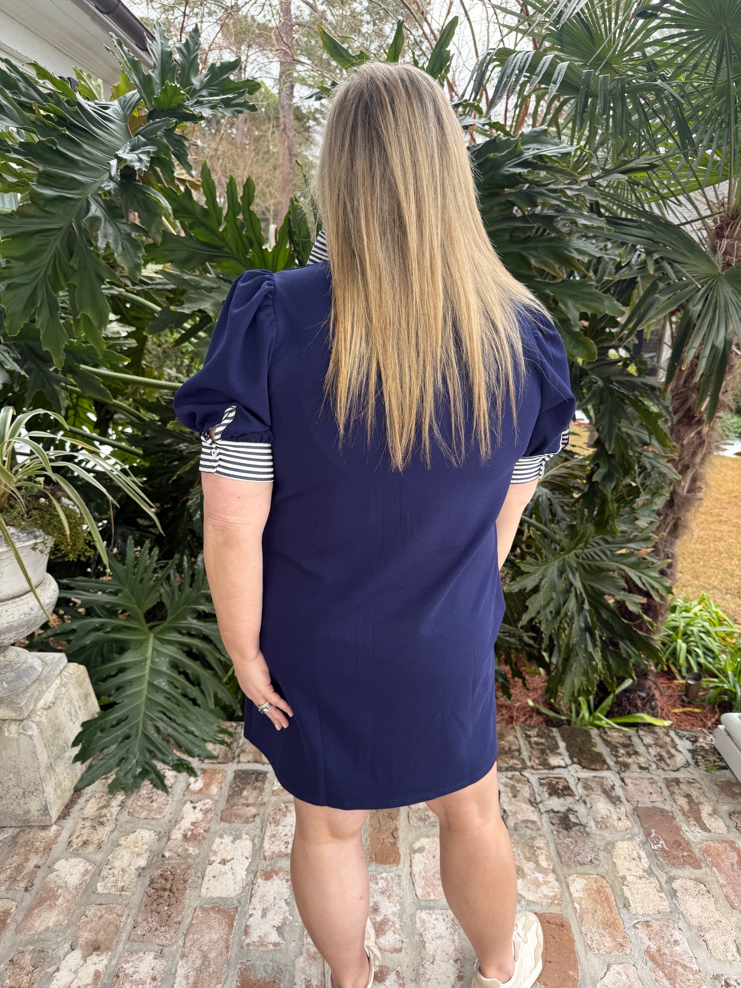 Stella Navy Polo Pullover Dress