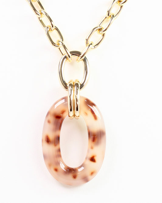 Theodora Pendant Necklace Lt Tortoise