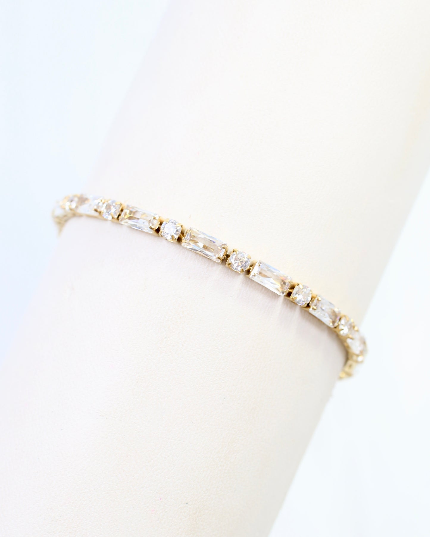 Courtney CZ Tennis Bracelet WP Gold