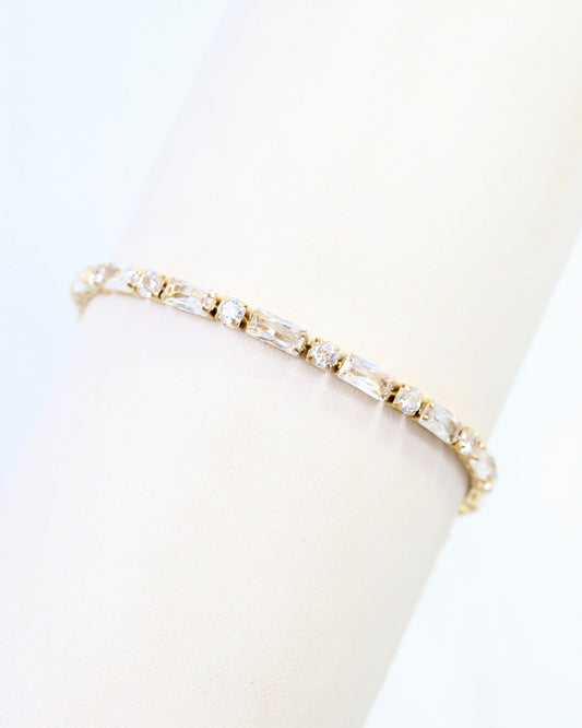 Courtney CZ Tennis Bracelet WP Gold