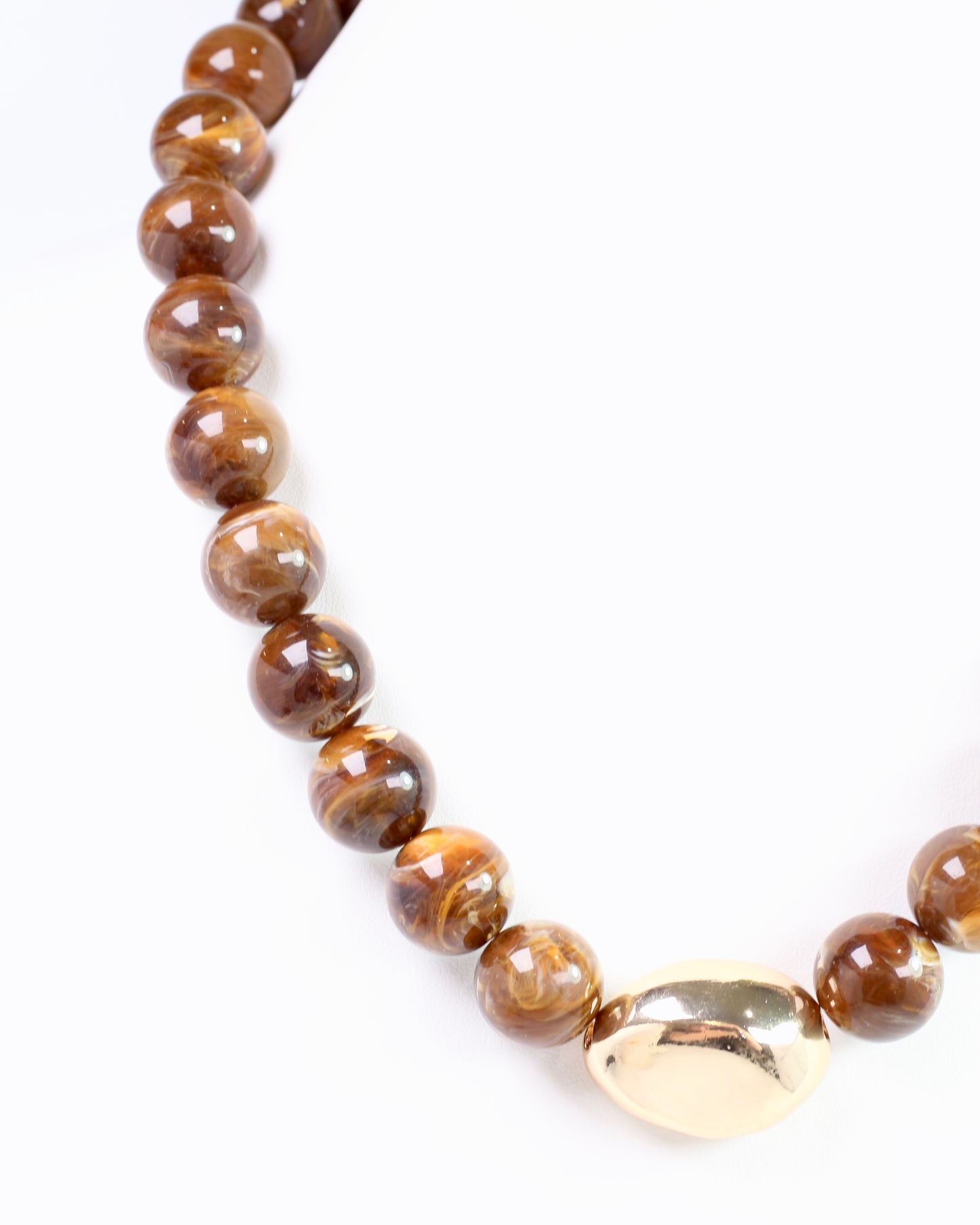 Brooklyn Bold Stone Necklace Brown