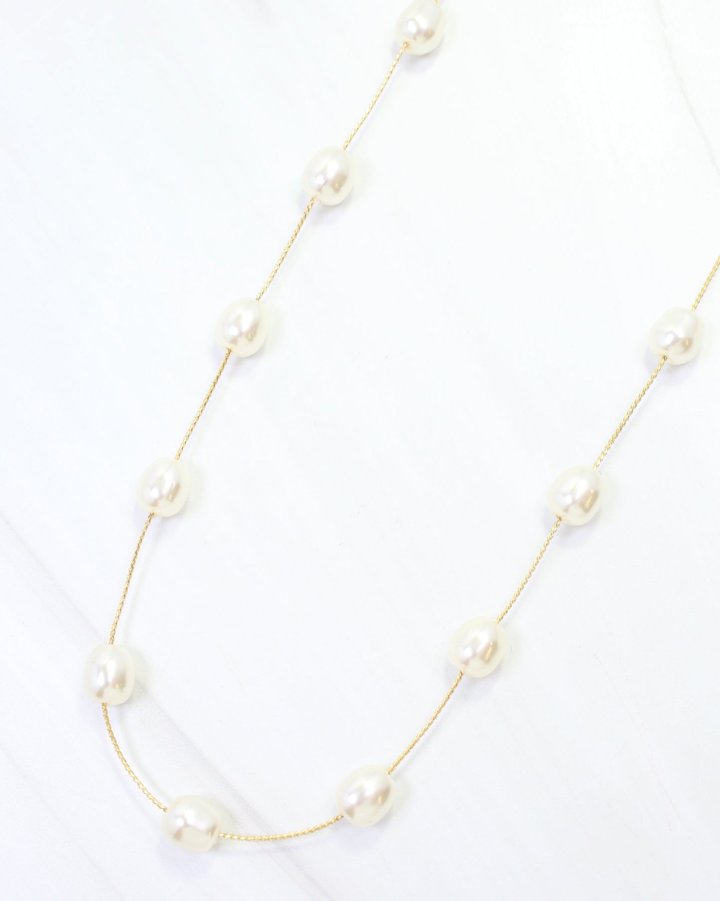 Benedict Pearl Necklace Cream