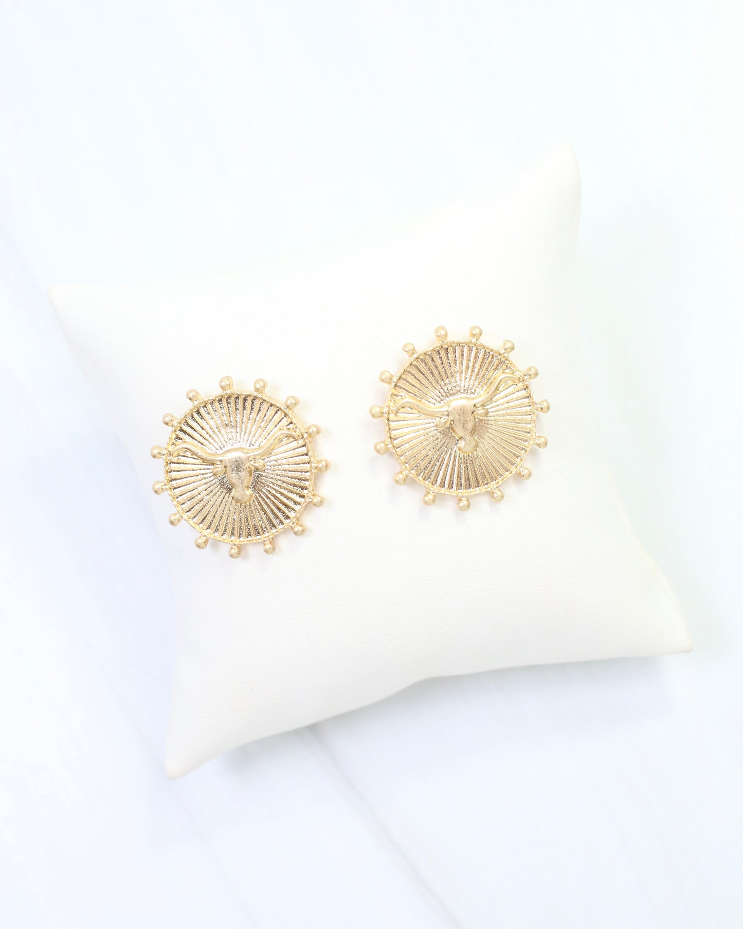 Carmen Coin Earring Bull Worn Gold