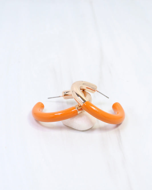 Elyse Hoop Earring Orange