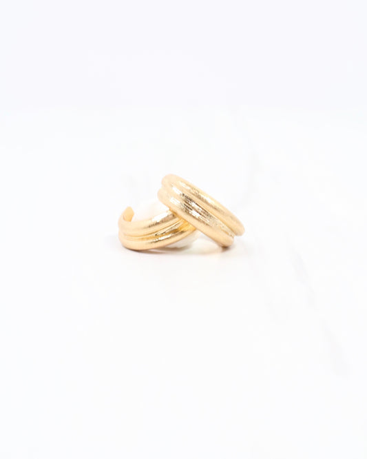 Gilcrest Hoop Earring Worn Gold
