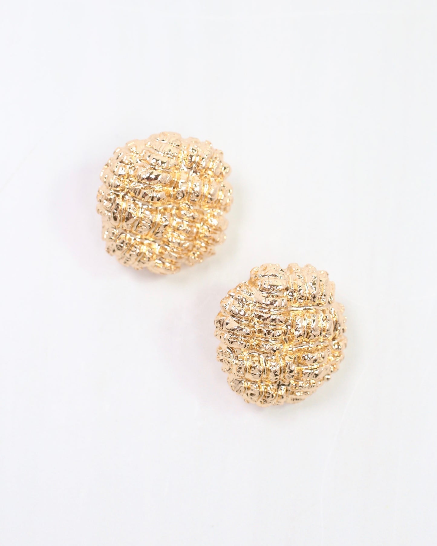 Concord Textured Stud Earring Gold