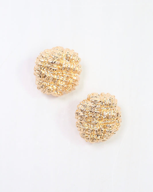 Concord Textured Stud Earring Gold
