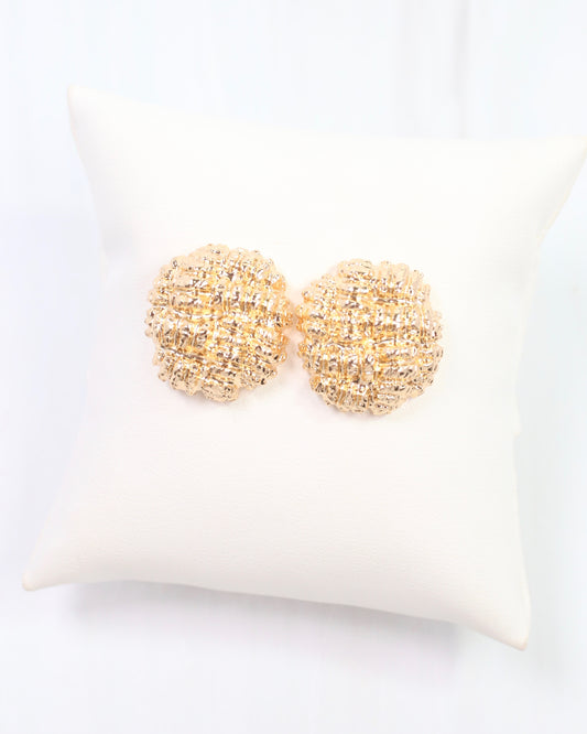 Concord Textured Stud Earring Gold