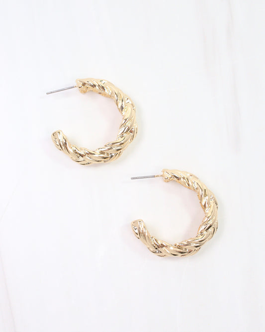Tinley Twisted Hoop Earring Gold