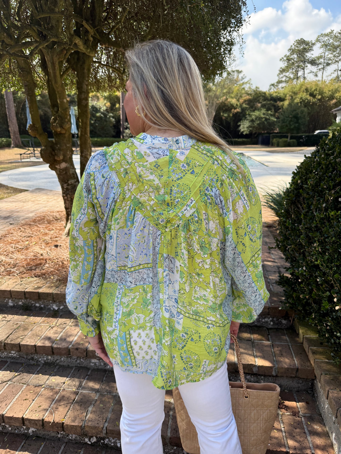 Aired Out Lime Blouse