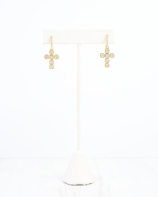 Nadia Cross Earring Gold