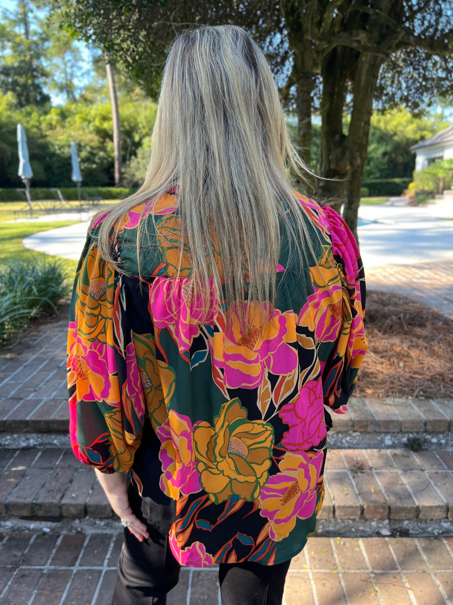 Dark Night Floral Blouse