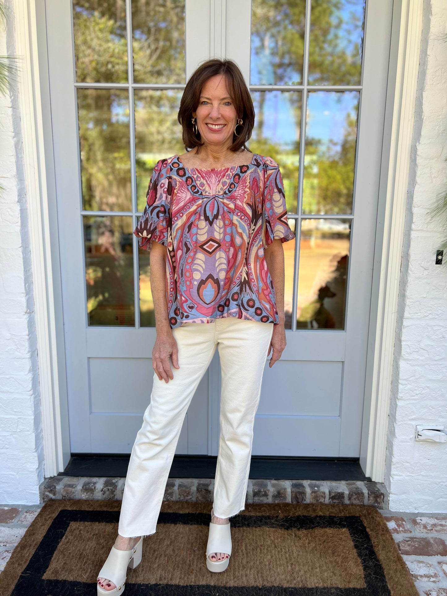 Foxy Lady Pink Print Top