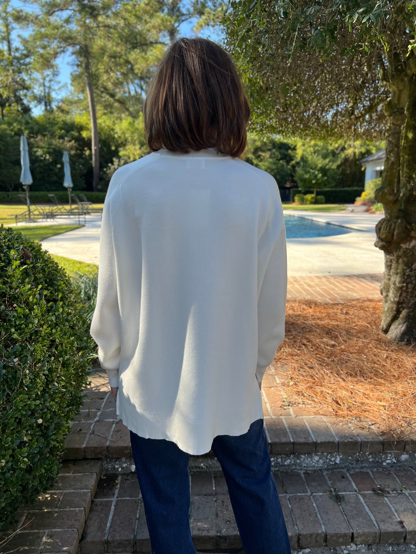 Frosted Window's Cream Mock Neck Sweater