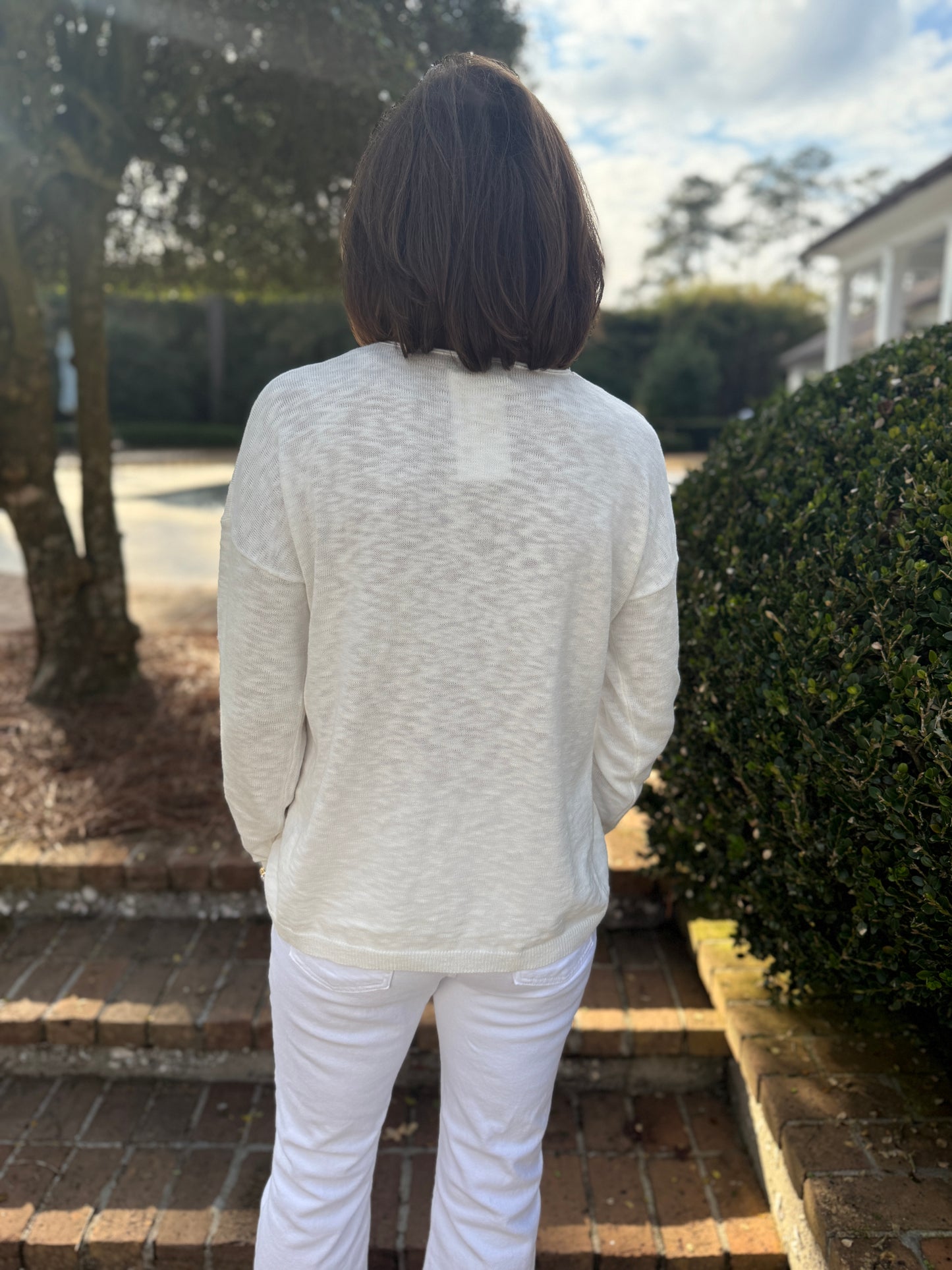 Cool Spring Nights Off White Sweater