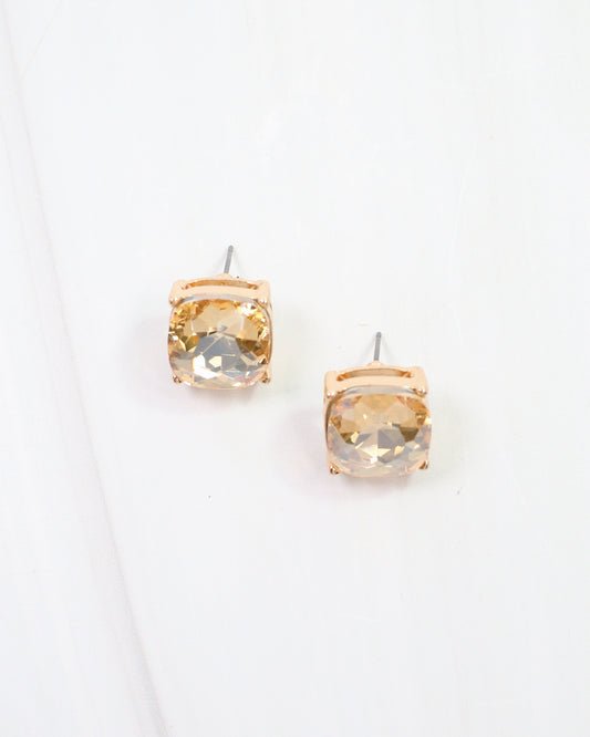 Julien Stone Stud Earring Champagne