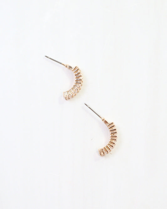 Jocelyn CZ Hoop Earring Gold