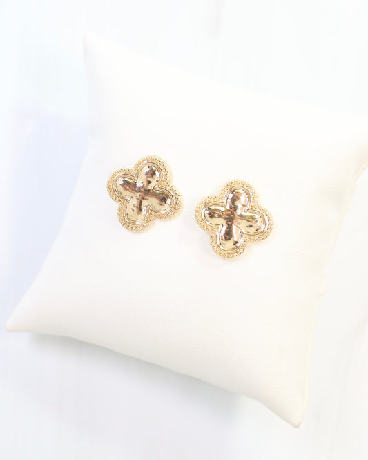 Seattle Clover Stud Earring Gold