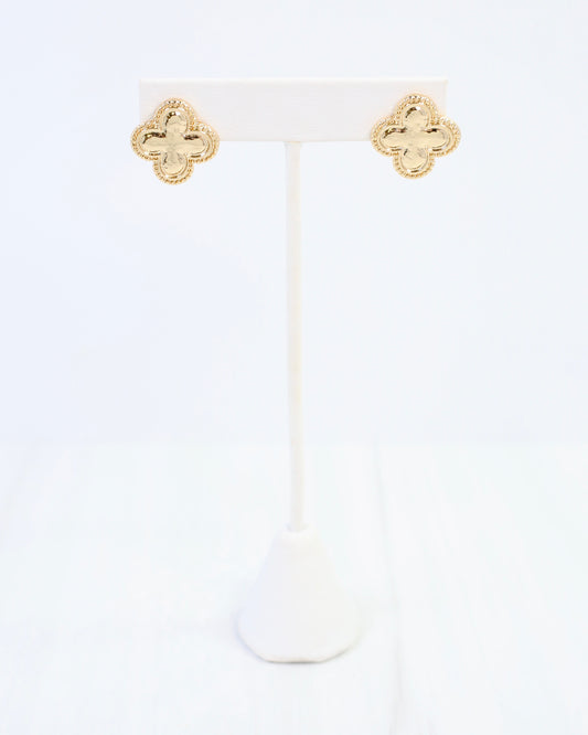 Seattle Clover Stud Earring Gold