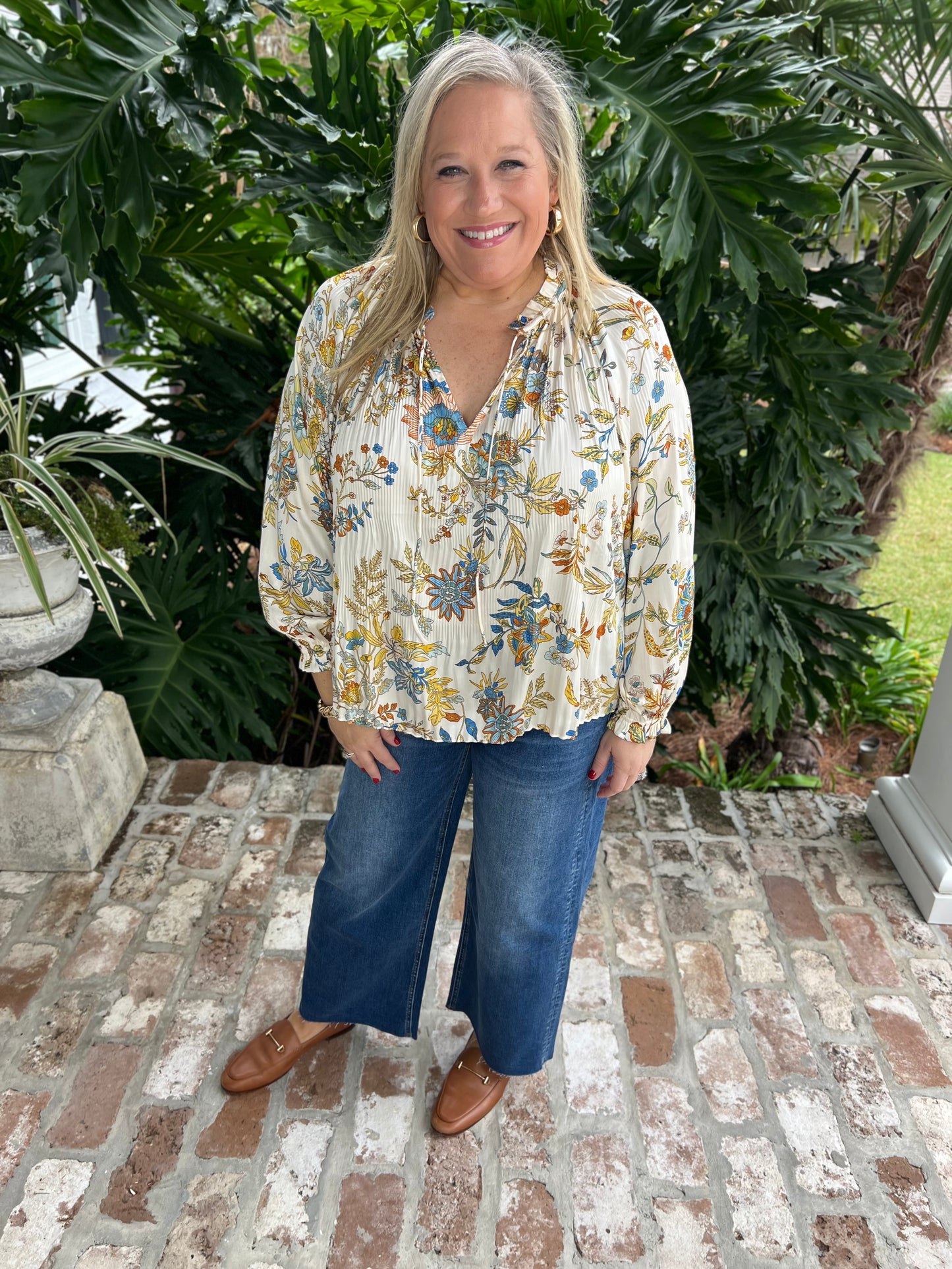 Afternoon Cocktail Floral Blouse