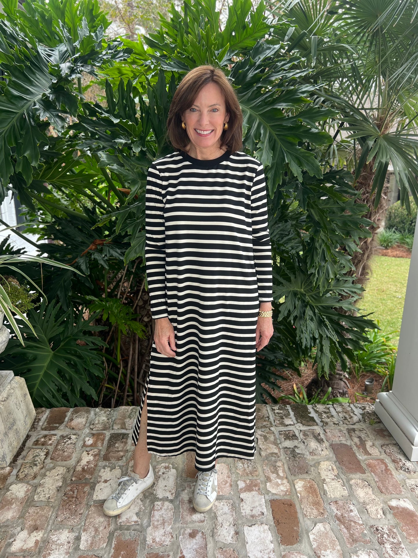 Hanging Around Stripe Midi Dress