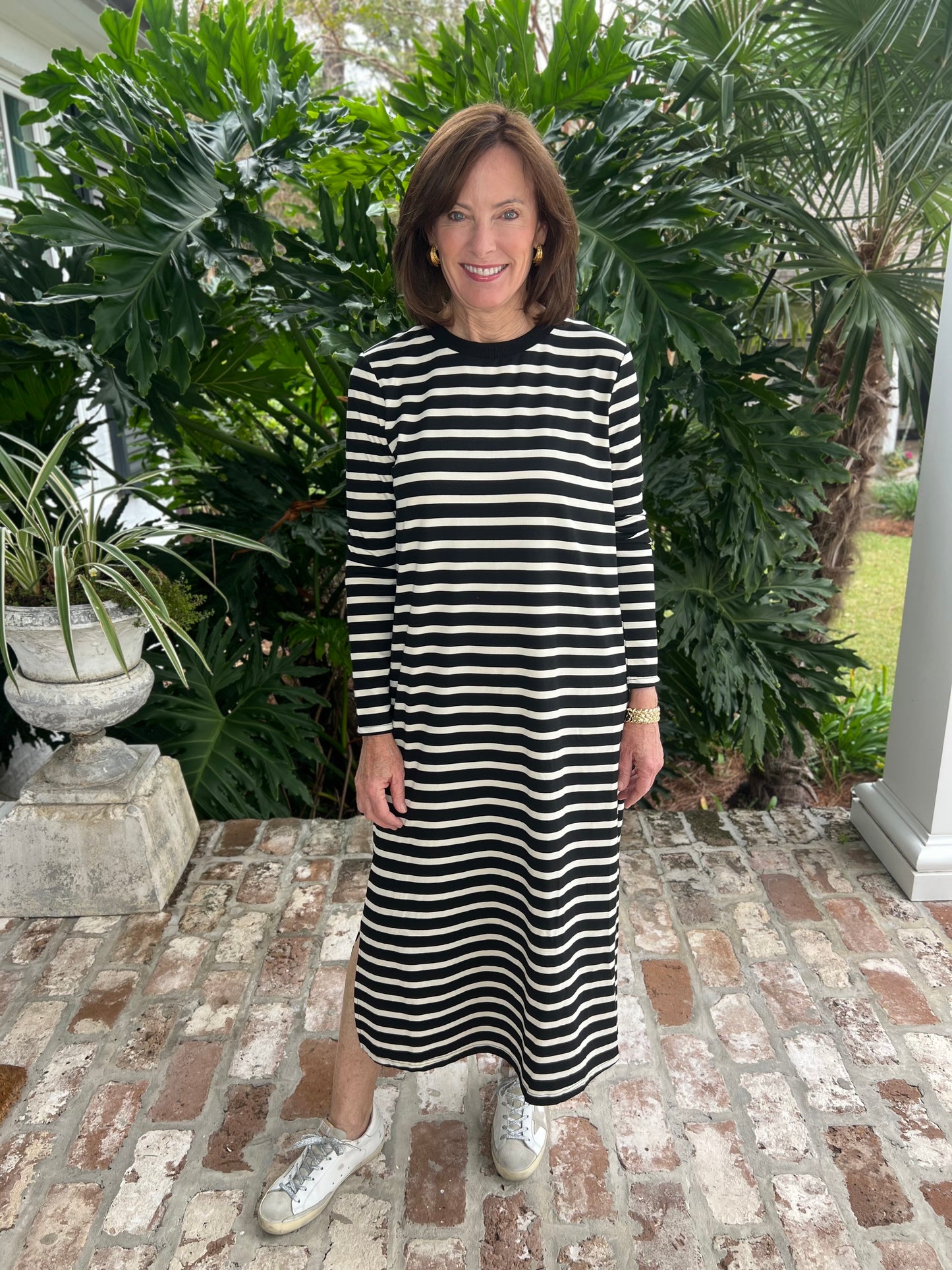 Hanging Around Stripe Midi Dress