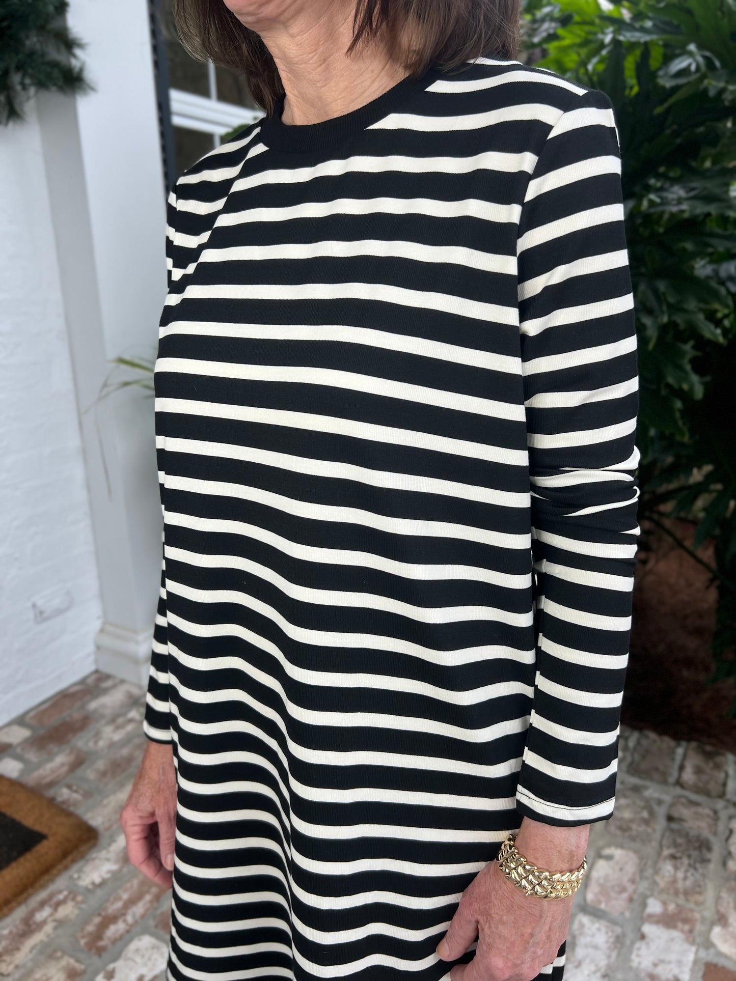 Hanging Around Stripe Midi Dress