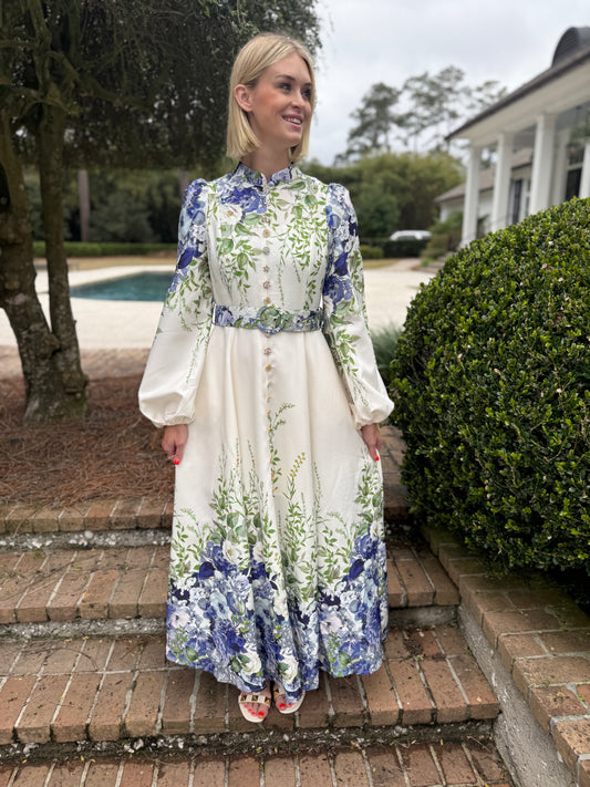 Estella Charm Blue Floral Maxi Dress