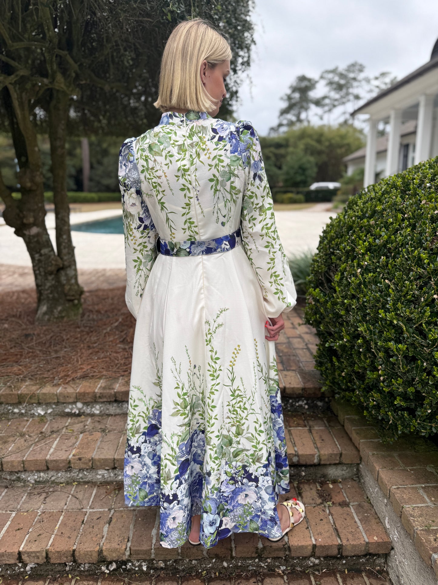 Estella Charm Blue Floral Maxi Dress