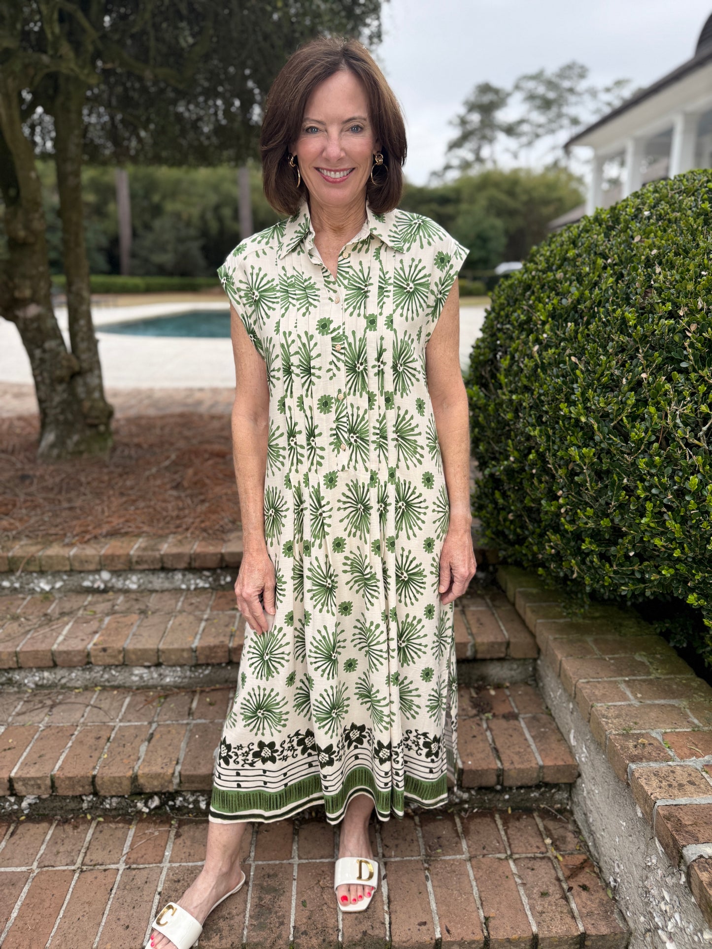 Relax & Rewind Green Midi Dress