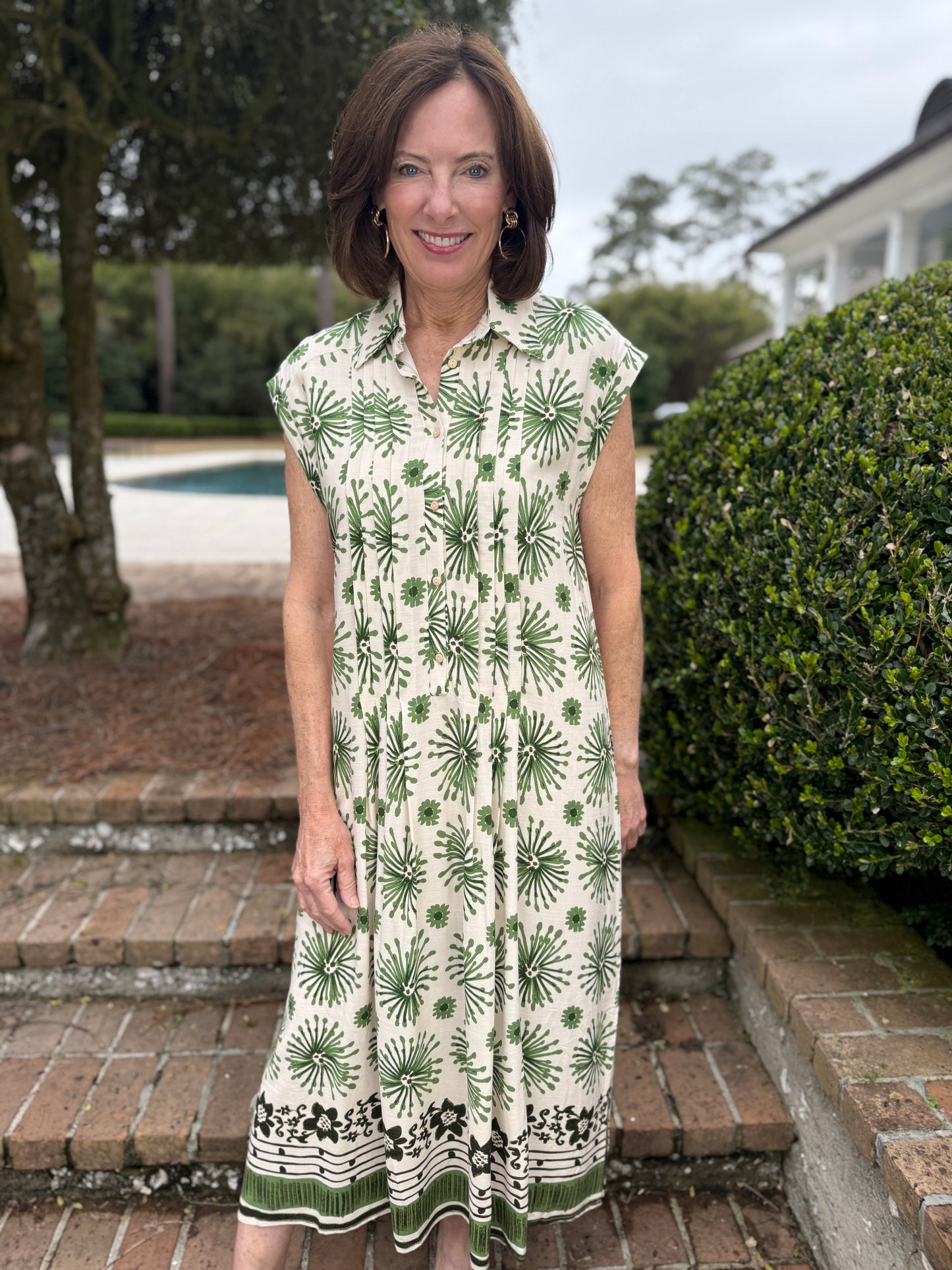 Relax & Rewind Green Midi Dress