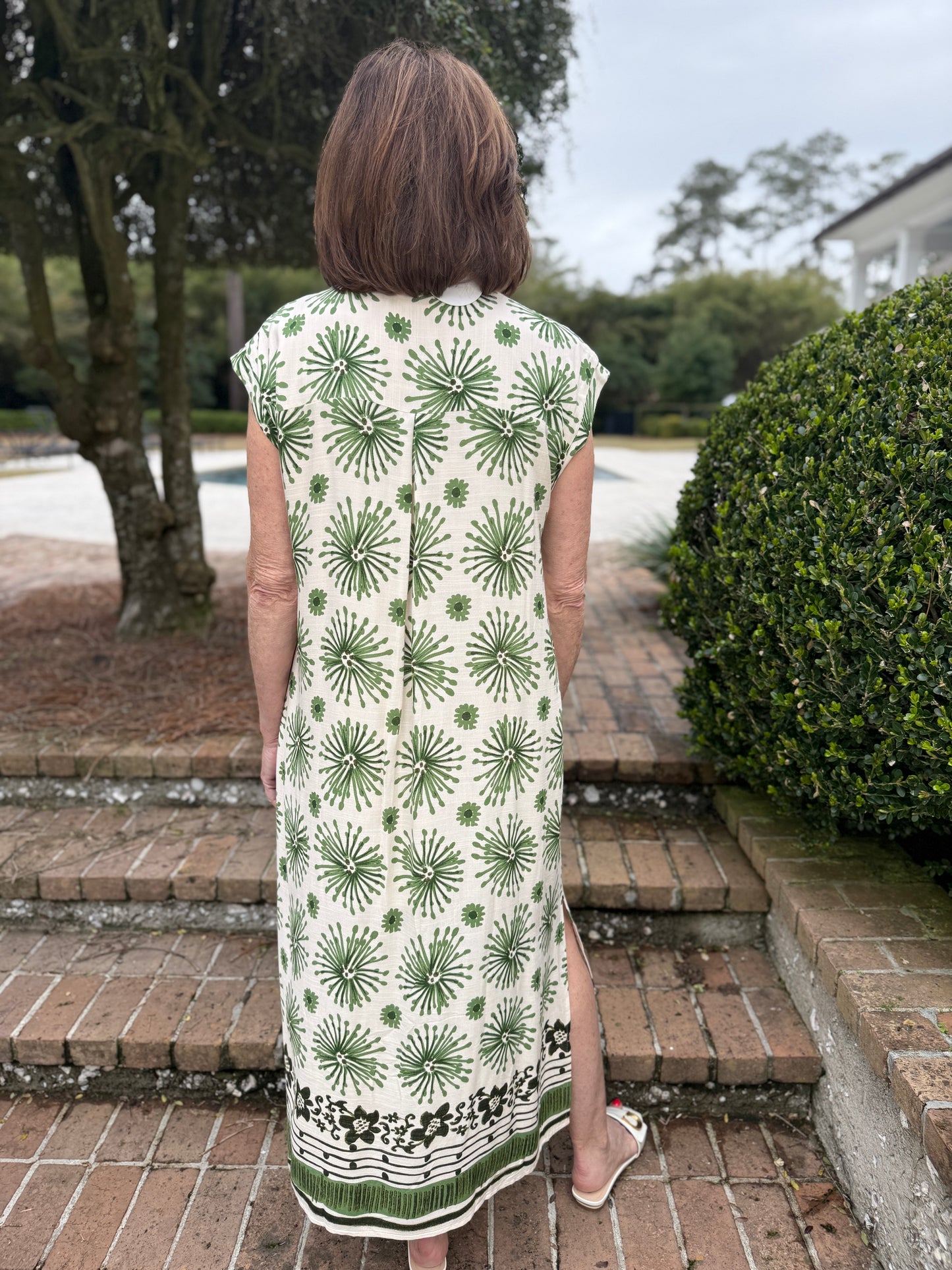 Relax & Rewind Green Midi Dress