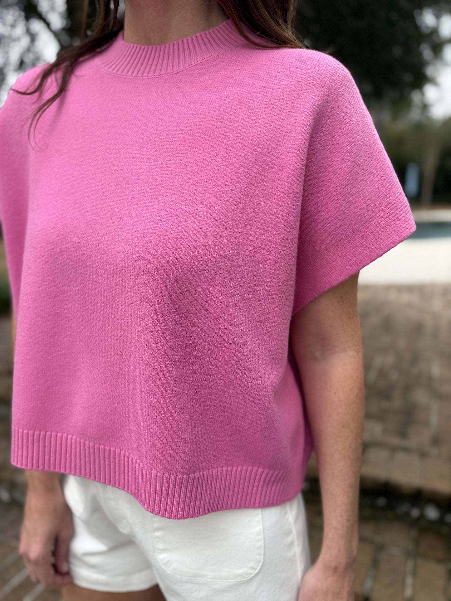 Chill With Me Dawn Pink Sweater Top