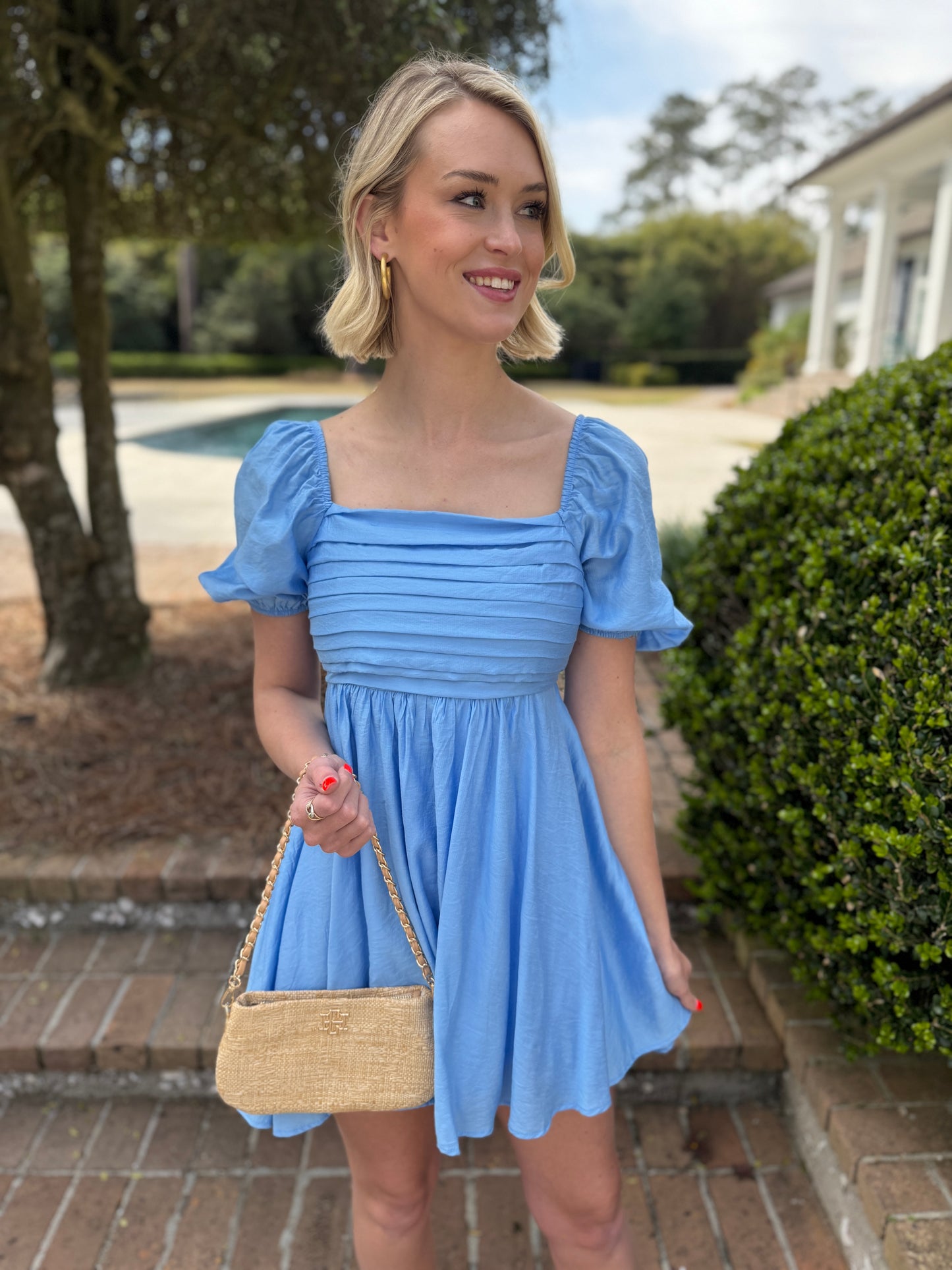 Adalyn Blue Mini Dress