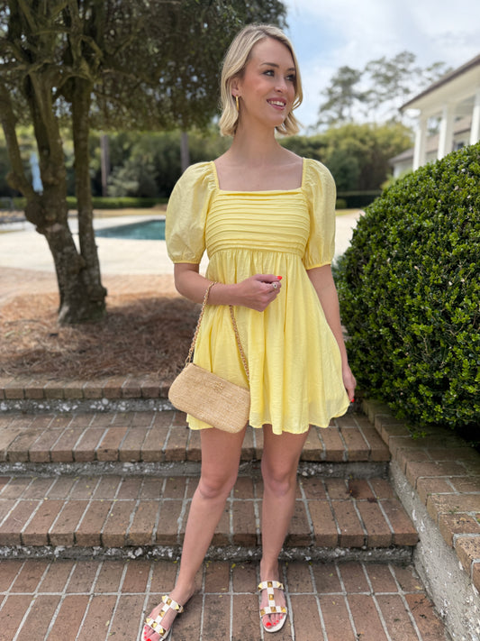 Adalyn Yellow Mini Dress