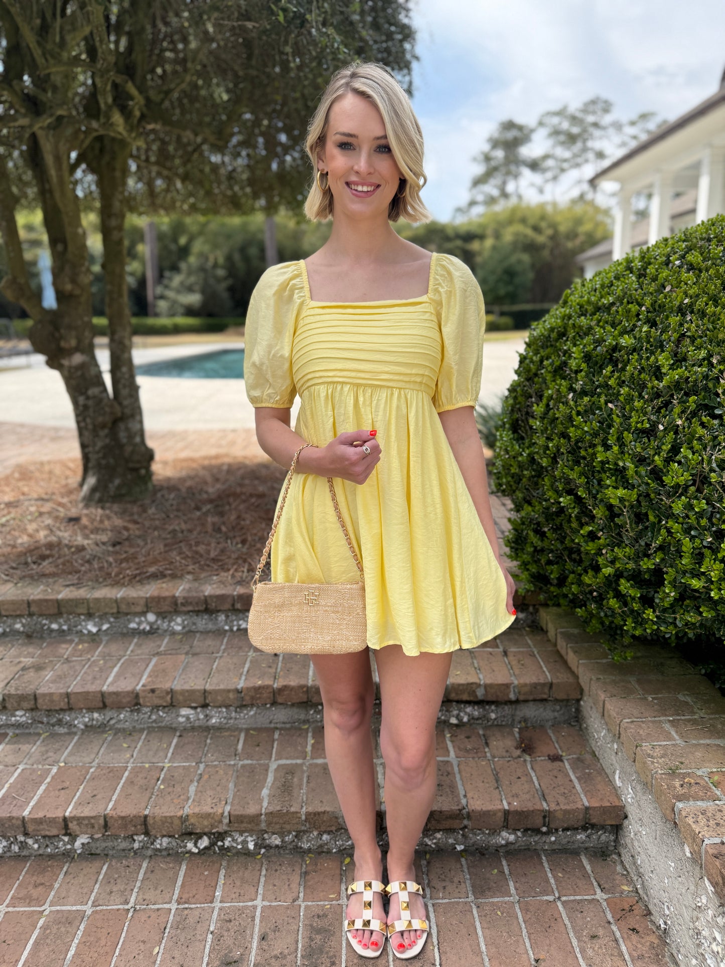 Adalyn Yellow Mini Dress