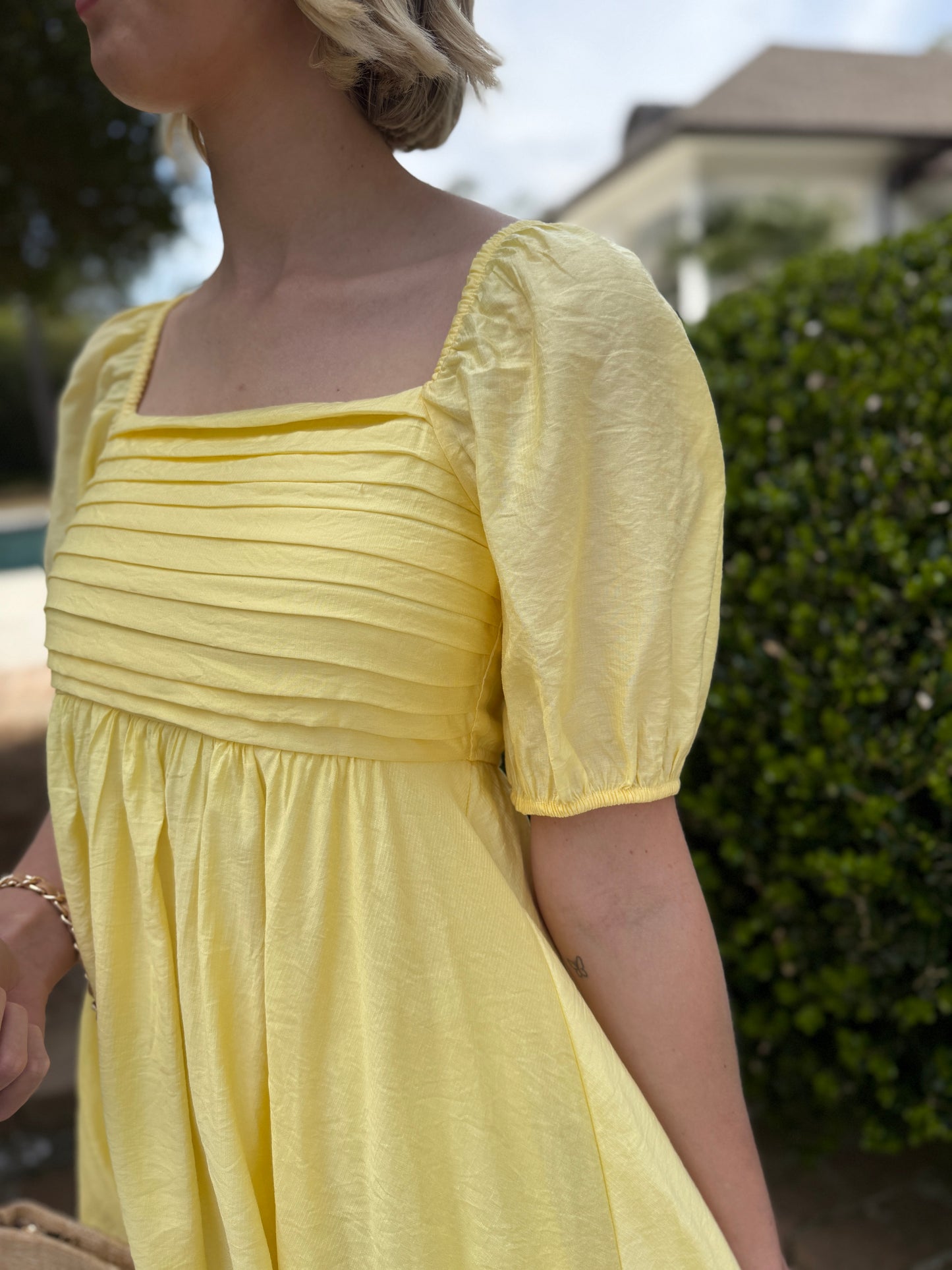 Adalyn Yellow Mini Dress