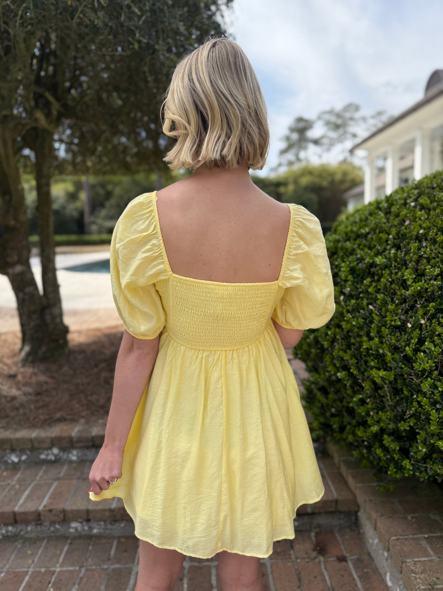 Adalyn Yellow Mini Dress